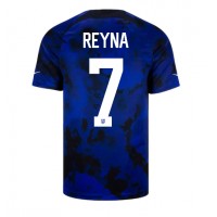 Camiseta Estados Unidos Giovanni Reyna #7 Visitante Equipación Mundial 2022 manga corta